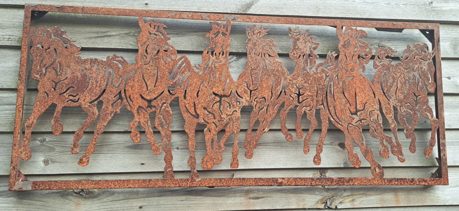 Groot paarden muur deco, Ophalen