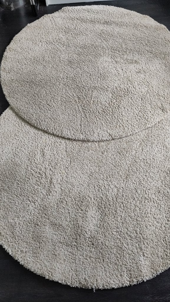 2 Ikea Stoense kleden, Ophalen, Gebruikt, Beige, Rond