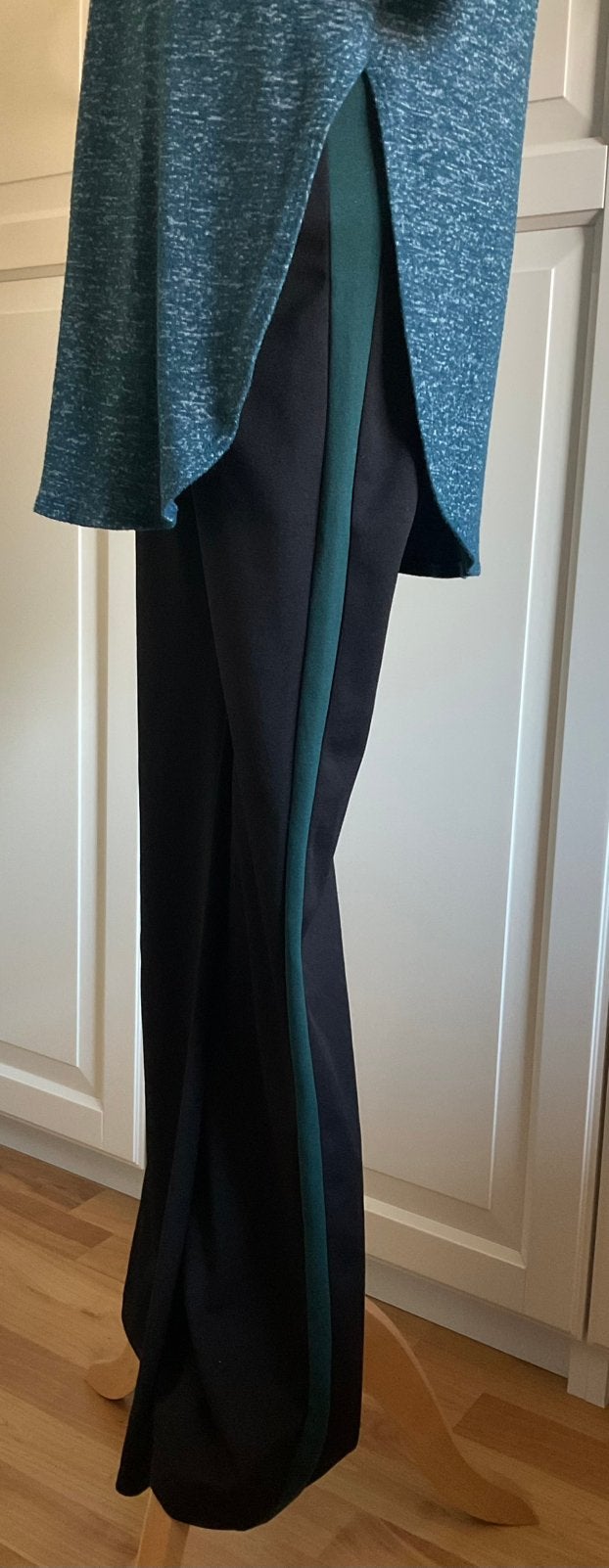Zwarte Broek met band Amy & Ivy, Kleding | Dames, Ophalen, Zwart, Zo goed als nieuw, Maat 34 (XS) of kleiner