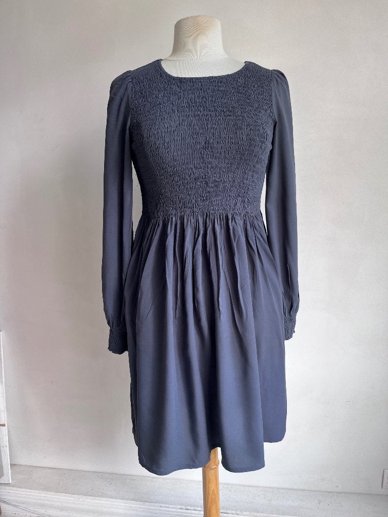 mbym jurk maat s blauw grijs, Zo goed als nieuw, Mbym, Knielengte, Maat 36 (S)