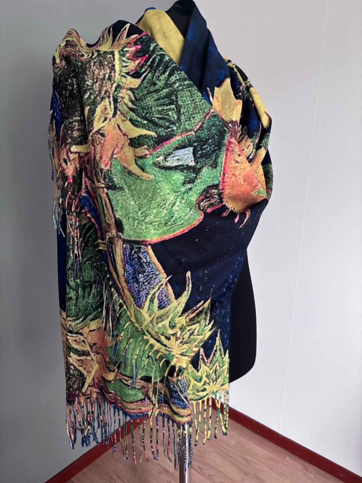 Sjaal met Zonnebloemen print, Ophalen of Verzenden, Nieuw, Maat 46/48 (XL) of groter, Sjaal