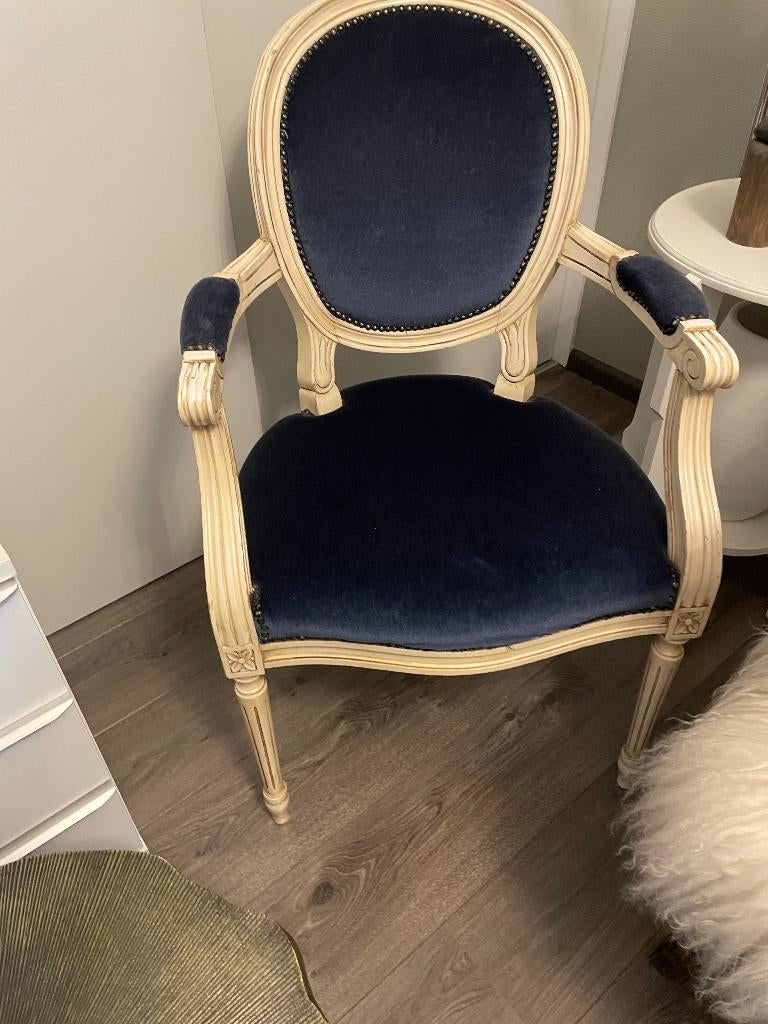 barok stoelen, Ophalen, Gebruikt, Twee, Blauw