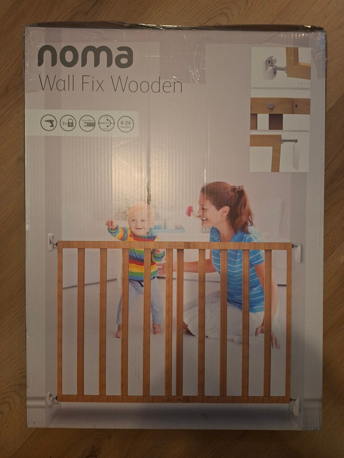 Noma Wall Fix Houten Traphekje - Nieuw in Doos, Ophalen of Verzenden, Nieuw, Hout, Schroefhekje