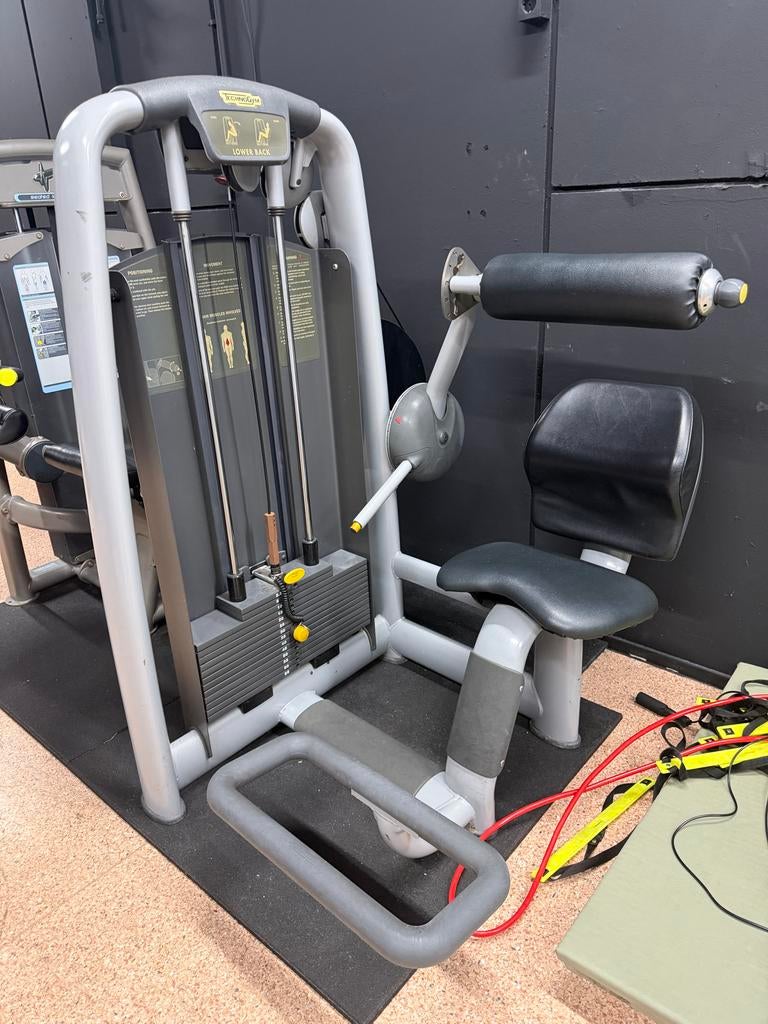 Technogym Lower Back machine, Gebruikt, Rug, Krachtstation, Ophalen of Verzenden