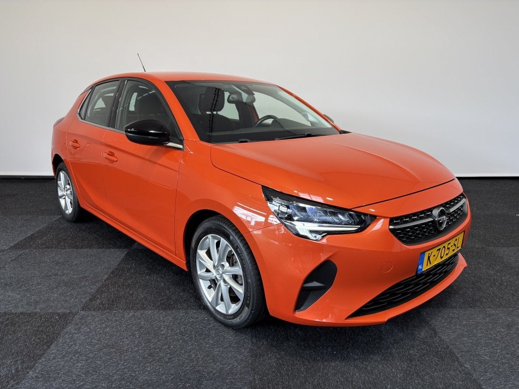 Opel Corsa 1.2 Turbo 100PK car play airco cruise control, Gebruikt, Zwart, Overige kleuren, 49 €/maand