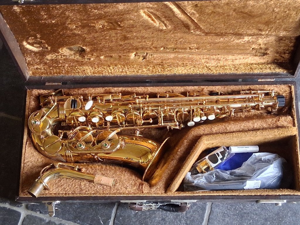 New York Symphonic altsaxofoon, Muziek en Instrumenten, Ophalen of Verzenden, Gebruikt, Alt, Met koffer