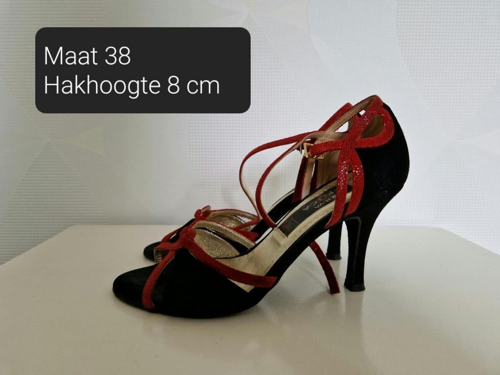 Nueva Epoca Isabel Dansschoenen - Maat 38, Zwart, Dansschoenen, Ophalen of Verzenden, Zo goed als nieuw