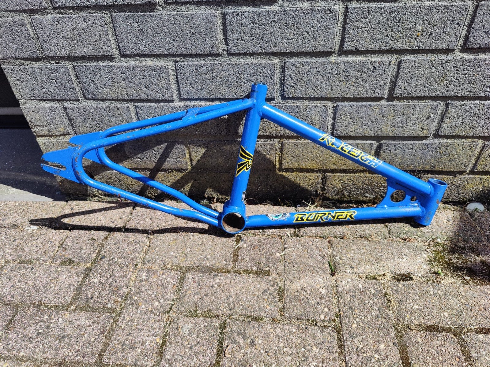 Raleigh Burner BMX Fietsframe - Vintage Blauw, Fietsen en Brommers, Frame, Gebruikt, BMX, Staal
