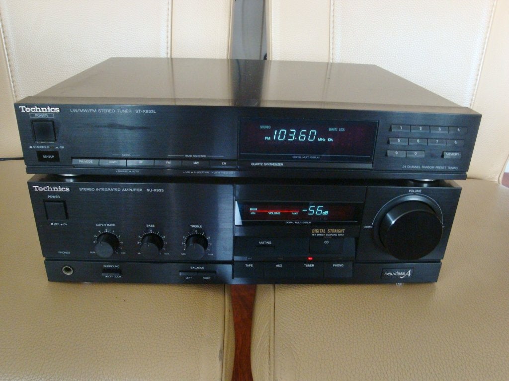 Technics SU-X933 versterker New Class A en Tuner ST-X933L, Overige merken, Gebruikt, Ophalen of Verzenden, Minder dan 60 watt