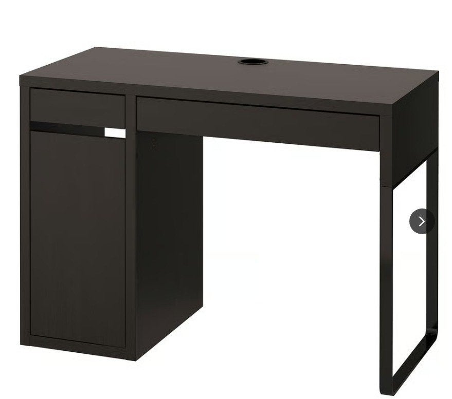 Ikea Micke Bureau 105 x 50cm zwart bruin, Huis en Inrichting, Ophalen, Gebruikt, Spaanplaat of MDF, 50 cm