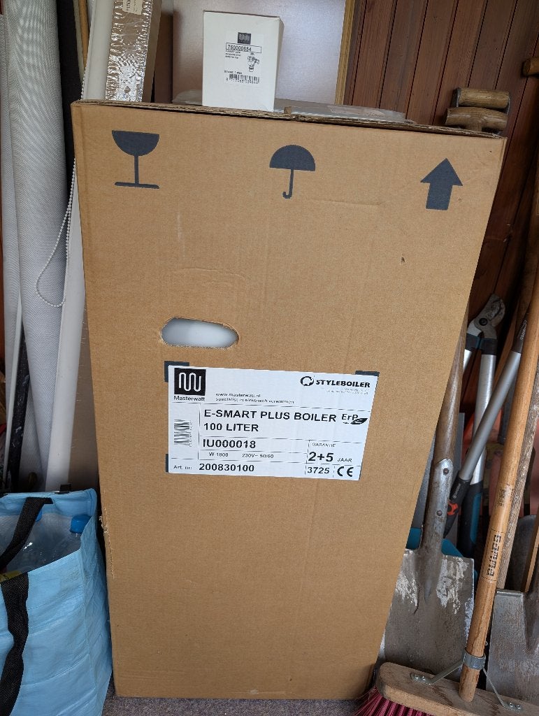 Masterwatt E-SMart Plus boiler rvs 100L, Doe-het-zelf en Verbouw, Ophalen, 100 liter of meer, Nieuw, Boiler