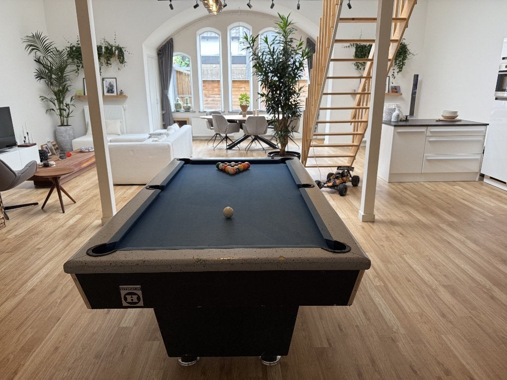 Heemskerk Pooltafel – Compleet  en verrijdbaar, Ophalen, Gebruikt, Pooltafel