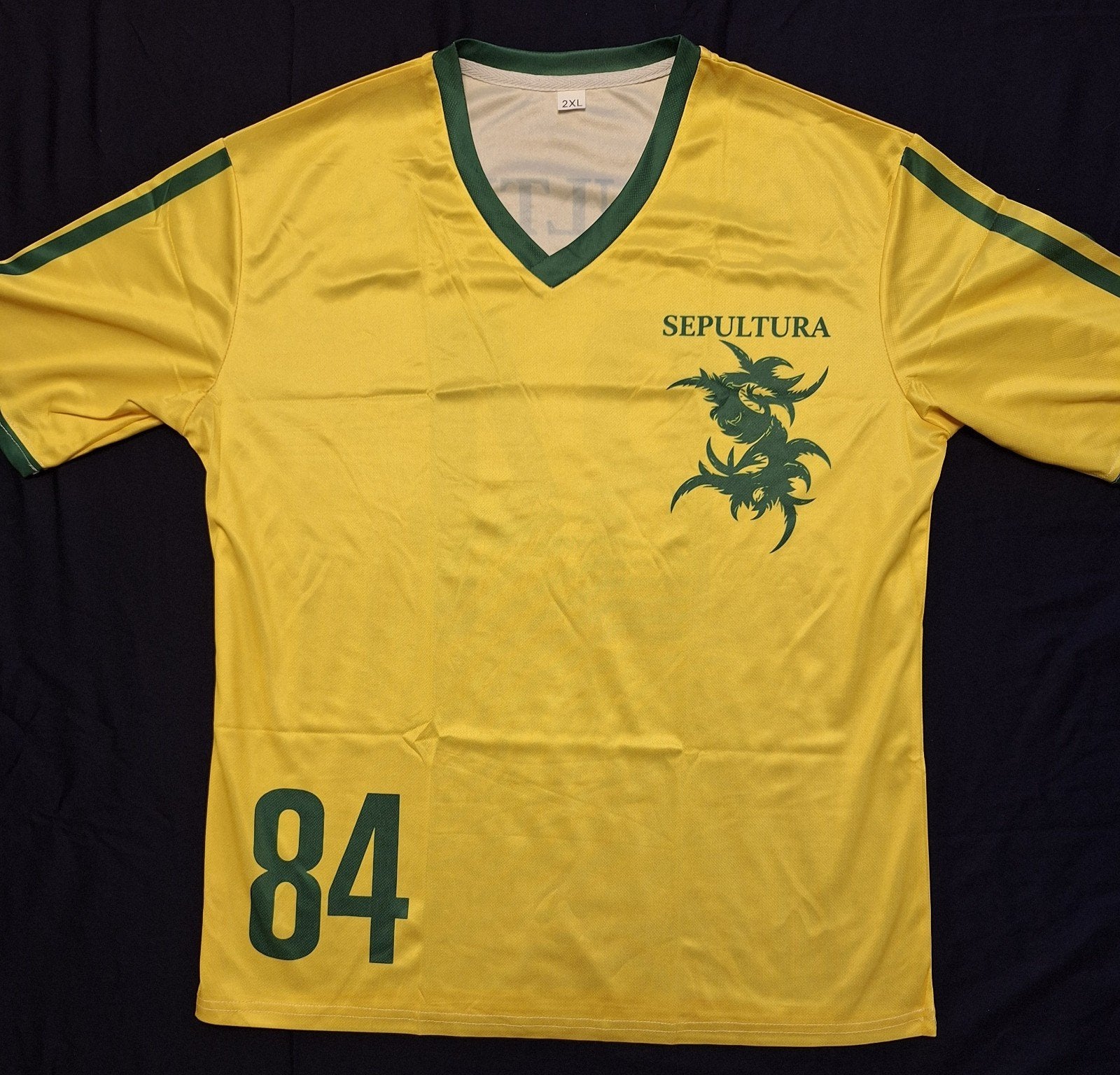 Iconisch Sepultura/Brazilie voetbalshirt maat XL, Ophalen of Verzenden, Bandshirt, Groen, Maat 56/58 (XL)