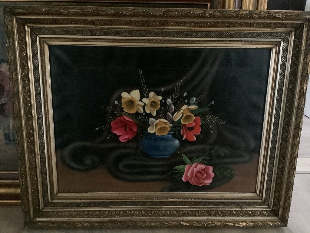 *Prachtige grote gesigneerde & gedateerde (1851) schilderij, Antiek en Kunst, Ophalen of Verzenden, Bijzondere lijst, Doek