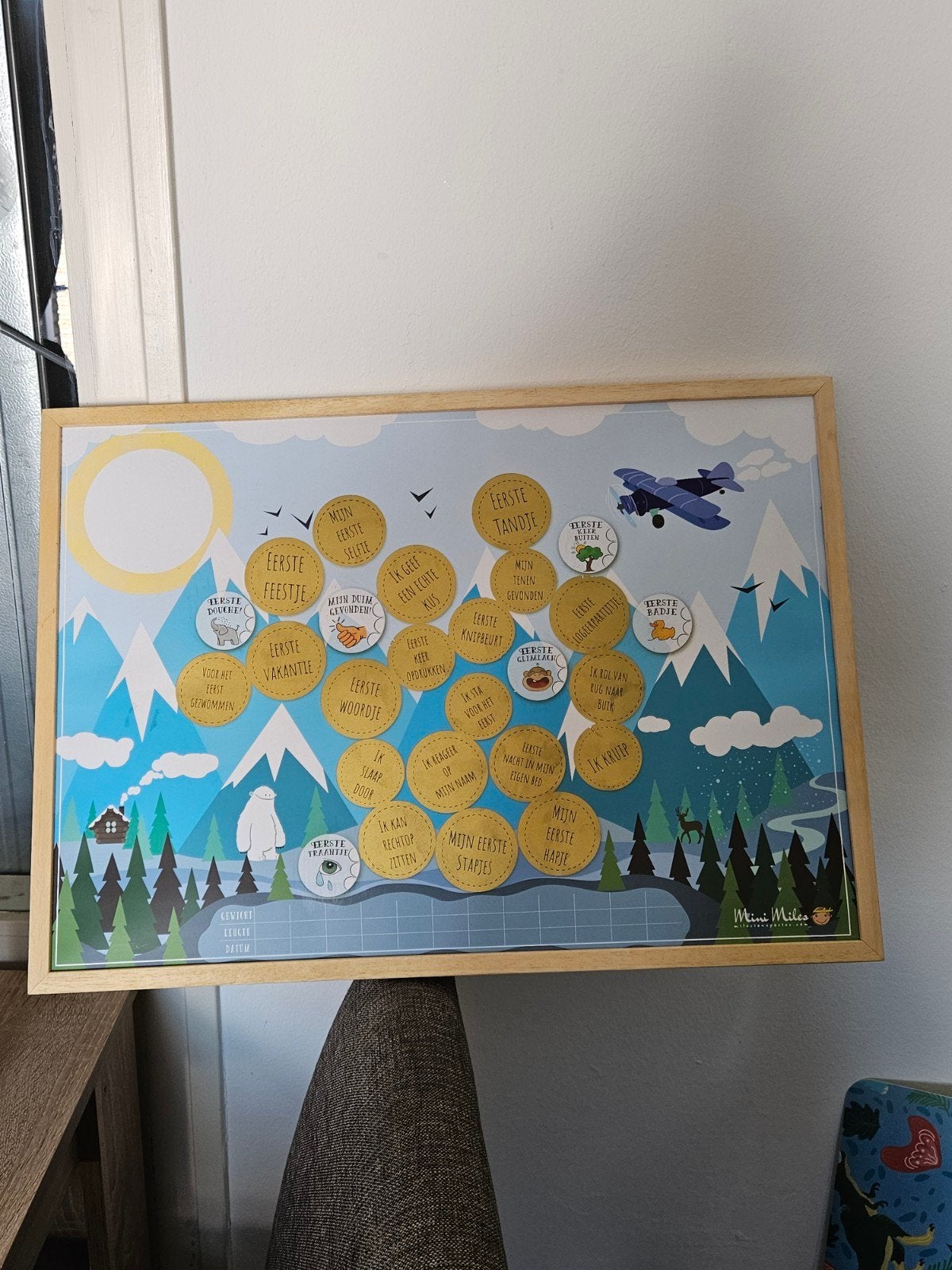 Mijlpalenbord voor baby's - 'Mijn Eerste Keer', Ophalen of Verzenden, Zo goed als nieuw