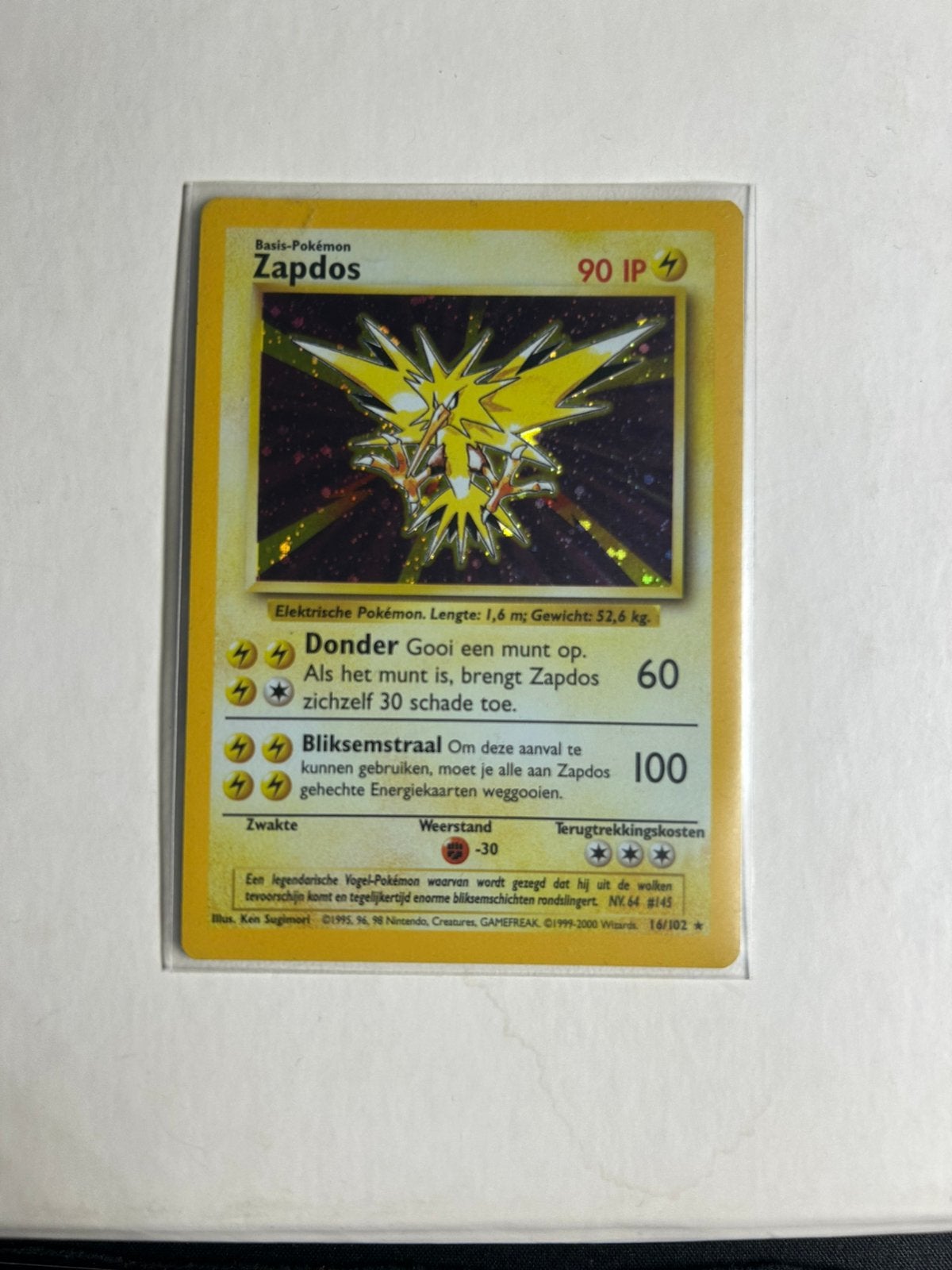 Zapdos (BS 16), Ophalen, Zo goed als nieuw