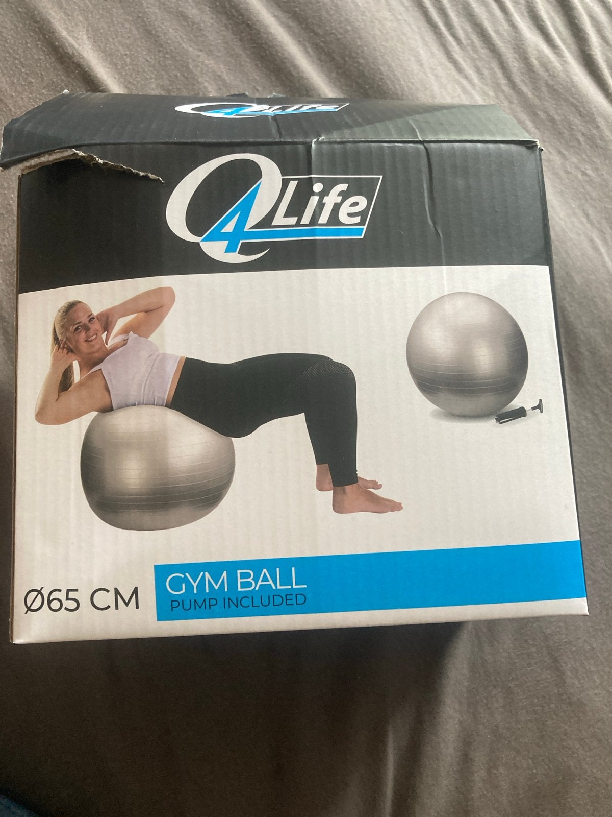 Gymbal / Fitnessbal 65 cm met pomp, Sport en Fitness, Fitnessmaterialen, Ophalen, Nieuw, Buik, Fitnessbal