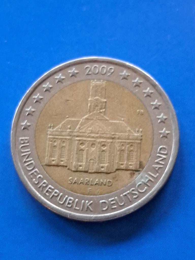 2009 F Duitsland 2 euro Saarland Stuttgart, Verzenden, Duitsland, 2 euro, Losse munt