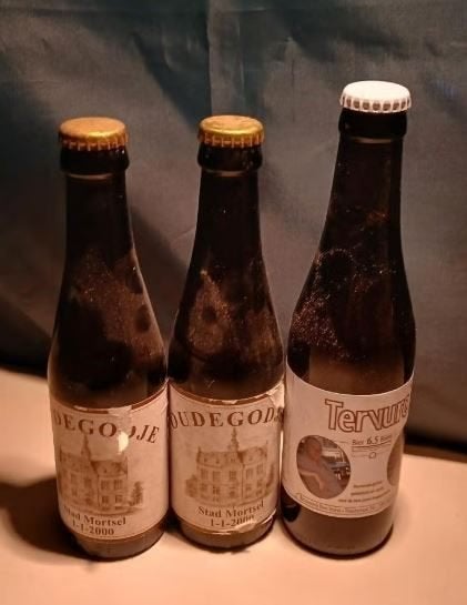 3 oude Flesjes Bier - 2x Oude Godje en 1x Tervuro, Verzamelen, Biermerken, Ophalen of Verzenden, Zo goed als nieuw, Flesje(s)
