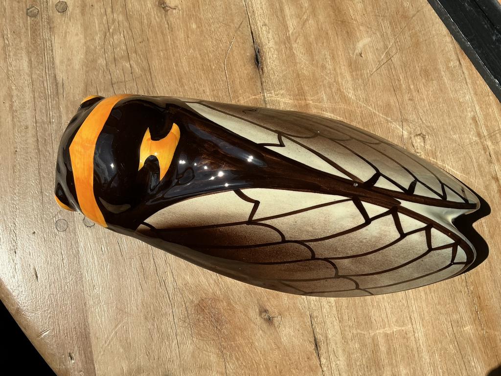 Antieke Franse vlinder van aardewerk, Ophalen of Verzenden, Zo goed als nieuw