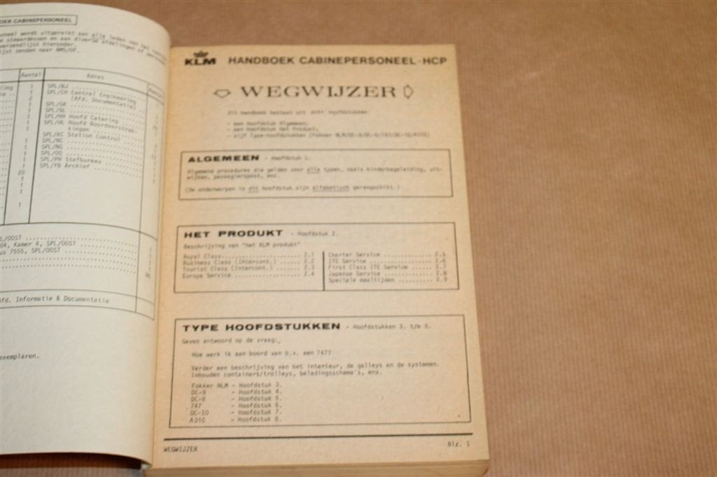 KLM Handboek Cabinepersoneel 1984 — Luchtvaart Intern, Verzamelen, Gebruikt, Schaalmodel, -, -