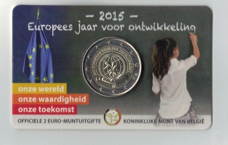 Belgie 2015 coincard, Ophalen of Verzenden, België, 2 euro, Losse munt