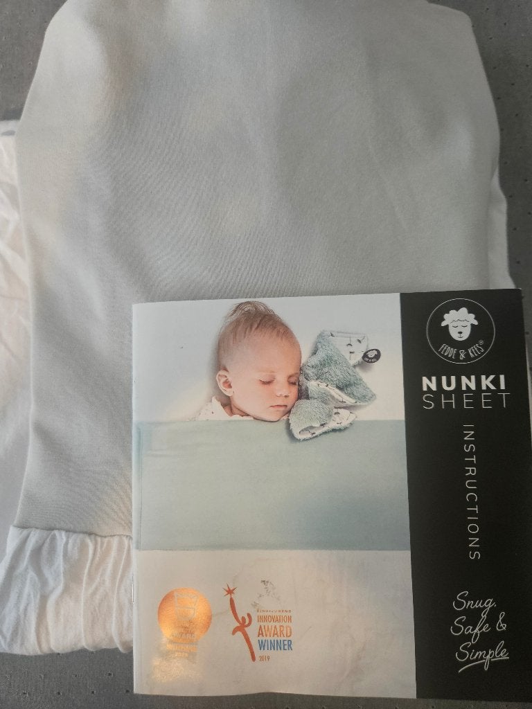 Nunki Sheet in nieuwstaat - Wit/lichtgrijs, Lakentje, Nunki, Ophalen of Verzenden, Zo goed als nieuw