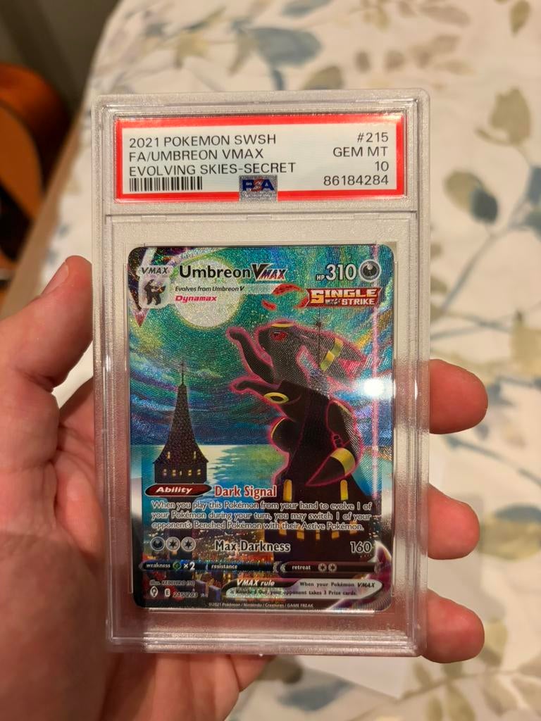 Umbreon VMAX 215 PSA 10, Ophalen, Zo goed als nieuw