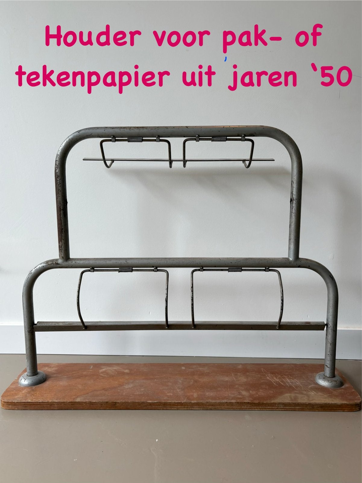 Dubbele papierrolhouder vintage (jaren '50), Ophalen