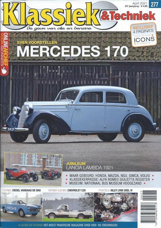Klassiek & Techniek 277 2021 : Mercedes 170S - BMW M5 - Alfa, Ophalen of Verzenden, Gelezen, Algemeen