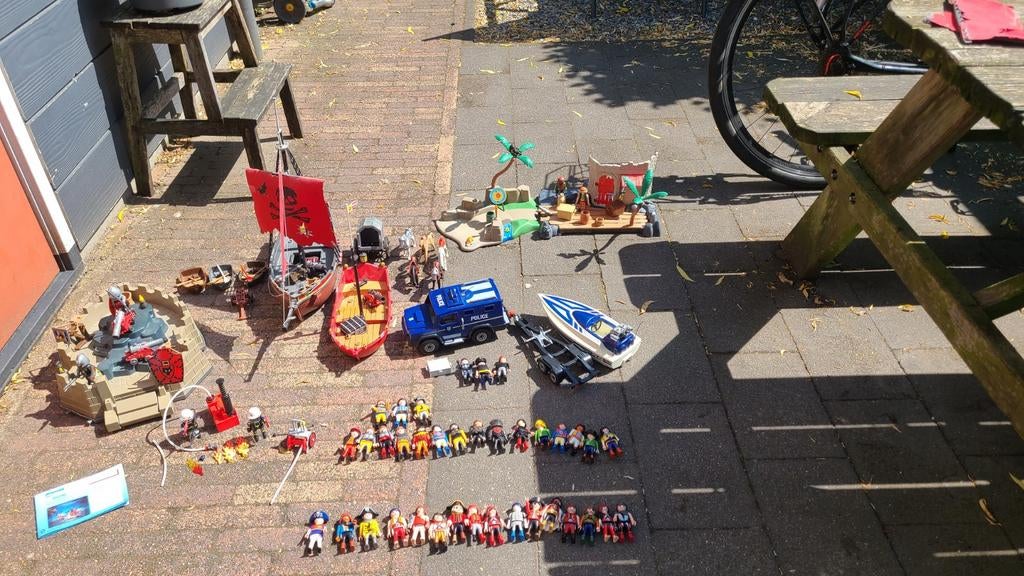 Grote partij playmobil Piraten, Politie, avontuur+accesoires, 1 speler, Ophalen, Vanaf 3 jaar