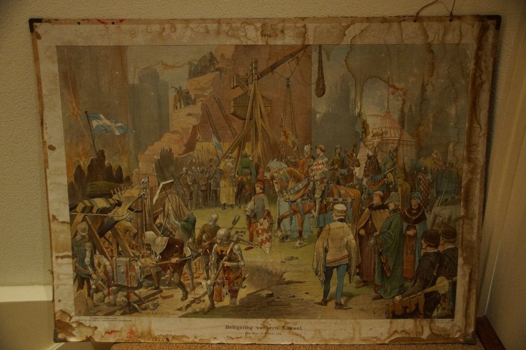 Schoolplaat Beleg kasteel, Ophalen, Aardrijkskunde