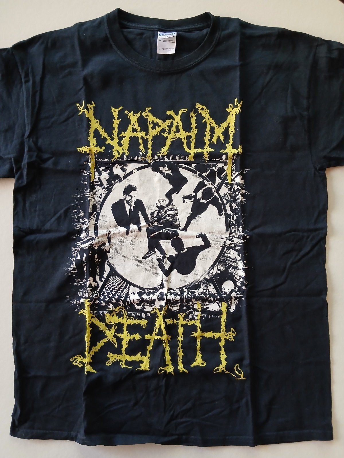 Napalm Death - Utilitarian t-shirt L vintage, Ophalen of Verzenden, Gedragen, Maat 52/54 (L), Zwart