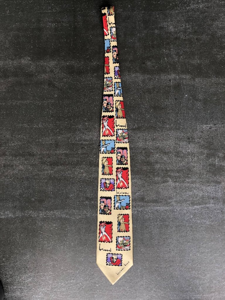 Herman Brood stropdas, Kleding | Heren, Zo goed als nieuw, Met patroon, Herman Broood, Meerkleurig