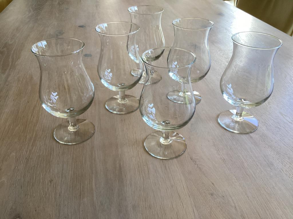 6 GROTE WIJNGLAZEN - TULP MODEL - ONGEBRUIKT, Ophalen, Nieuw, Overige typen