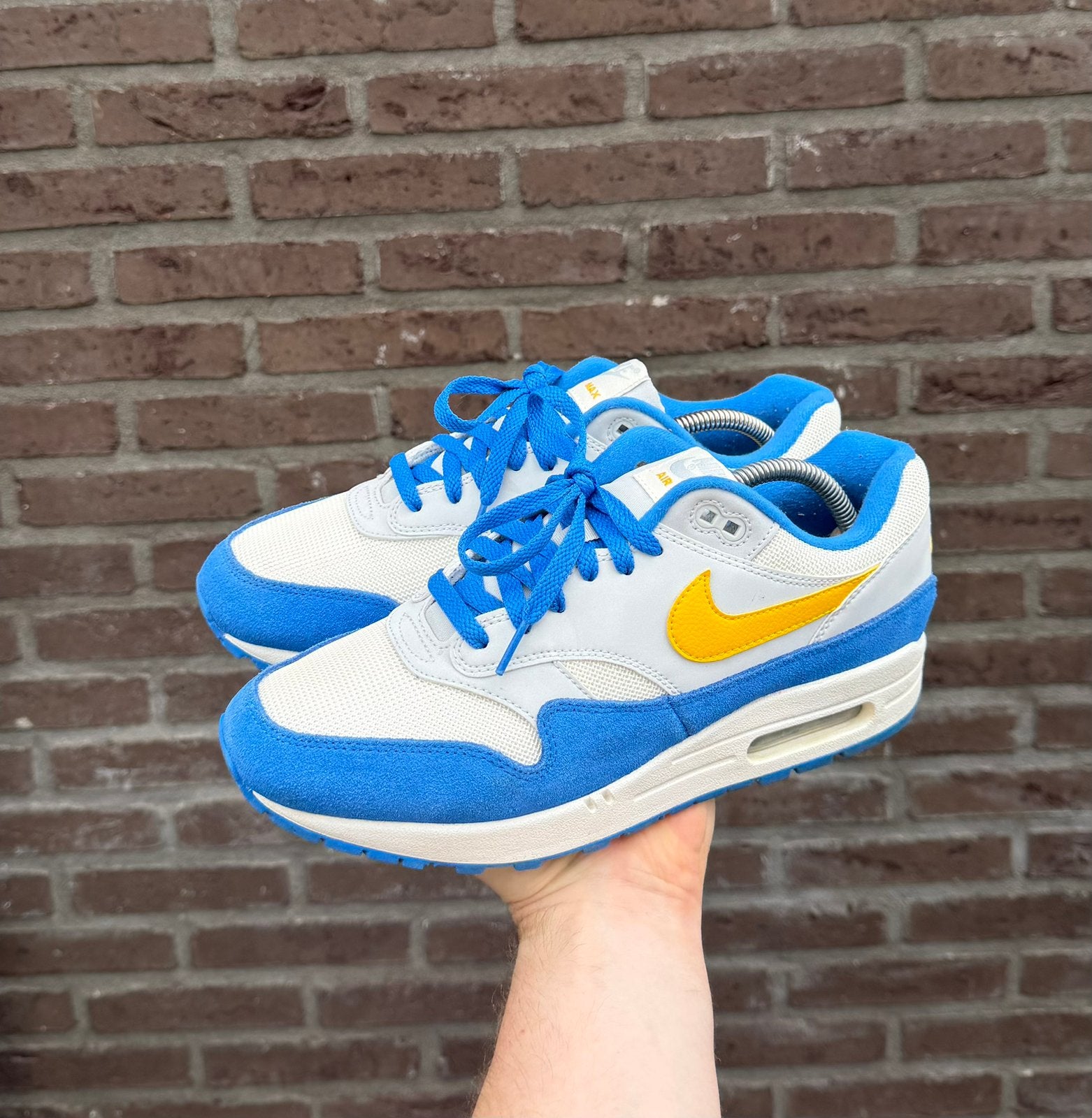 Nike Air Max 1 Signal Blue, Kleding | Heren, Schoenen, Ophalen of Verzenden, Zo goed als nieuw, Overige kleuren