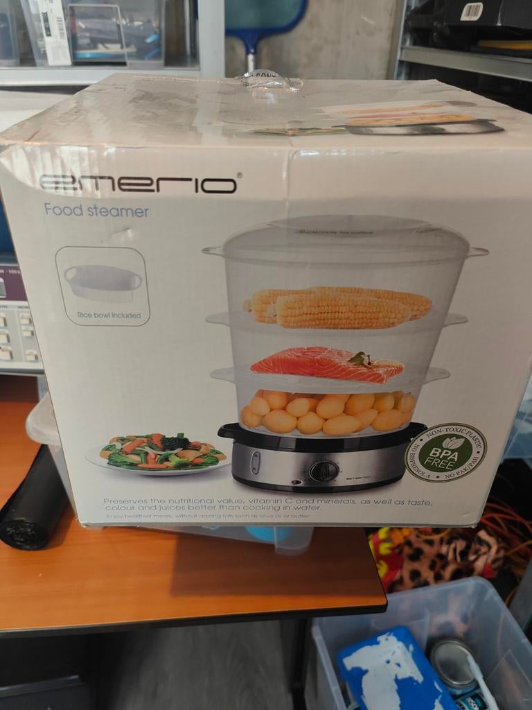 Emerio Food Steamer - Gezond Stomen met Rijstkom, Ophalen of Verzenden, Nieuw