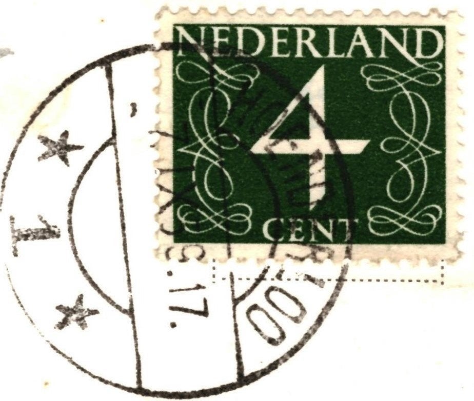 41475 Geulhem Watermolen 1959 Gelopen met postzegel, Ophalen of Verzenden, 1940 tot 1960, Gelopen, Limburg