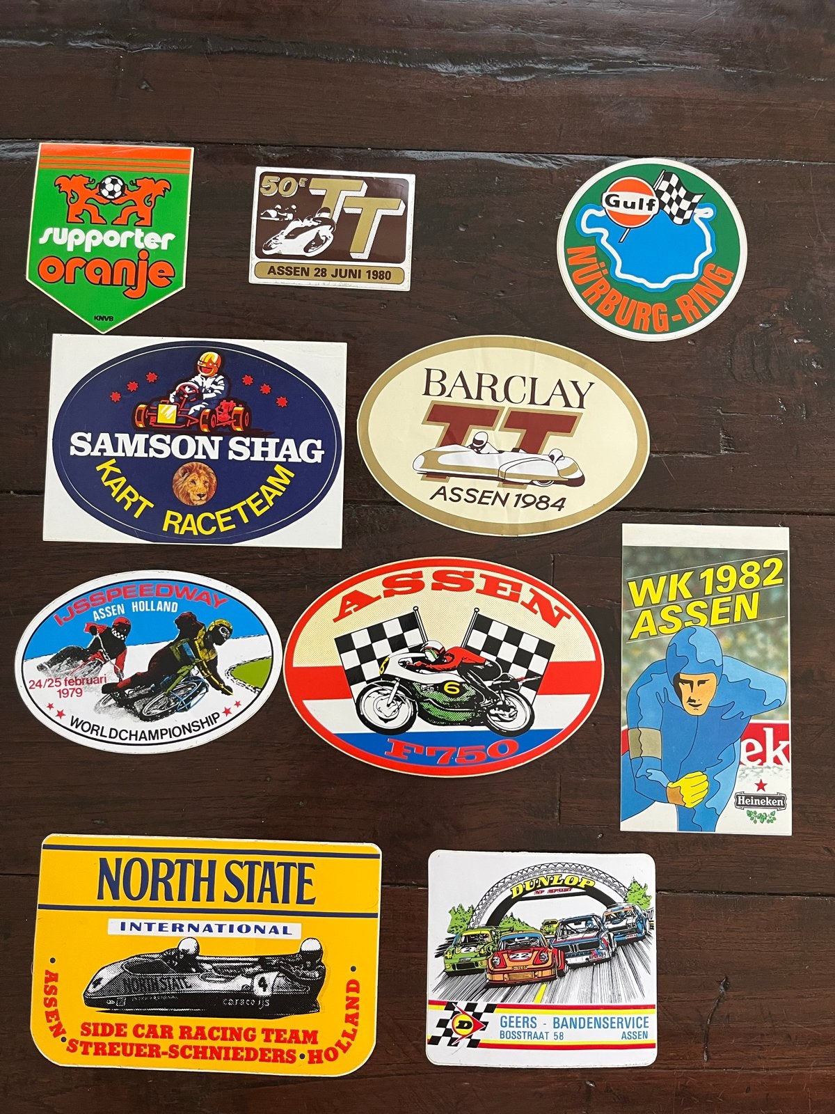 Vintage race- en sportstickers - Diverse merken, Ophalen of Verzenden, Gebruikt, Auto of Motor