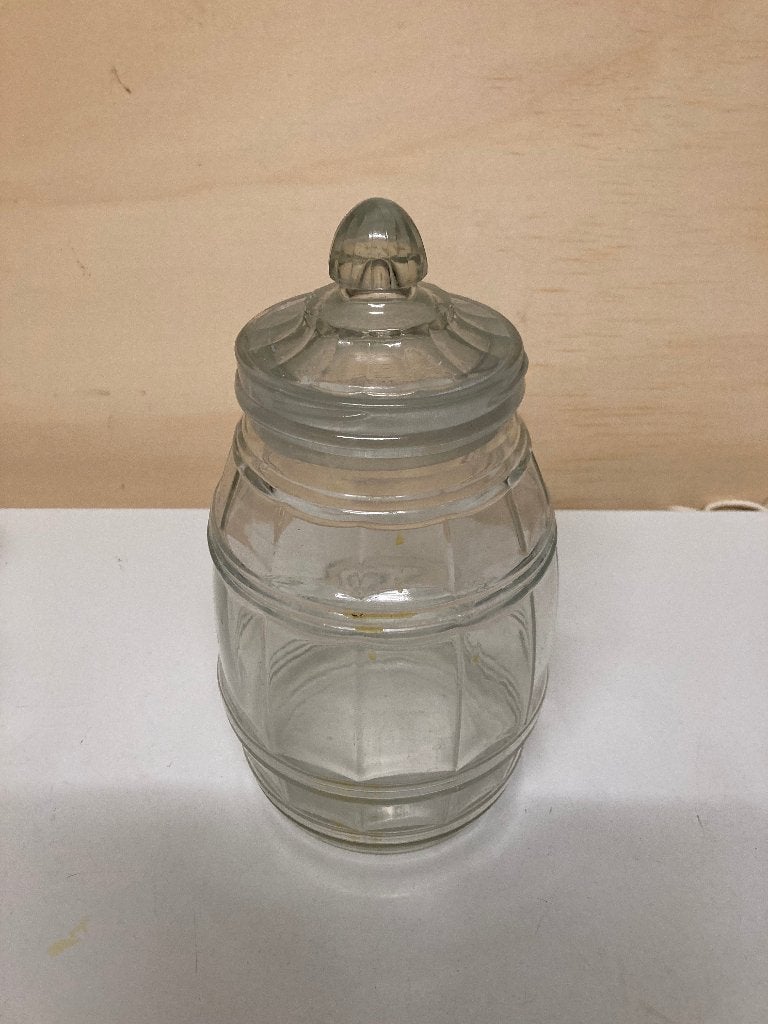 grote gave brocante glazen stopfles/snoeppot/voorraadpot, Antiek en Kunst, Ophalen of Verzenden