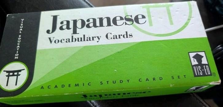 Japanese English vocabulary flashcard set - vintage, Ophalen of Verzenden