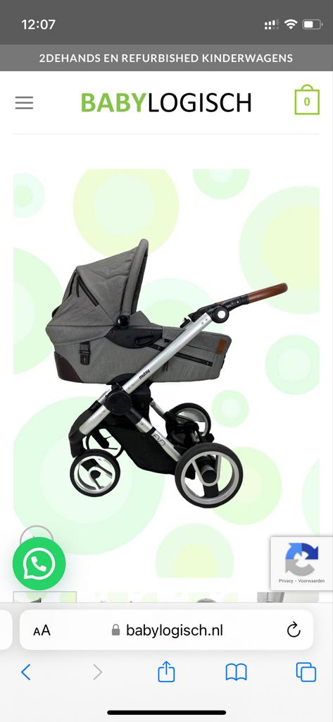 Mutsy kinderwagen zeer compleet, Gebruikt, Met reiswieg, Ophalen, Kinderwagen