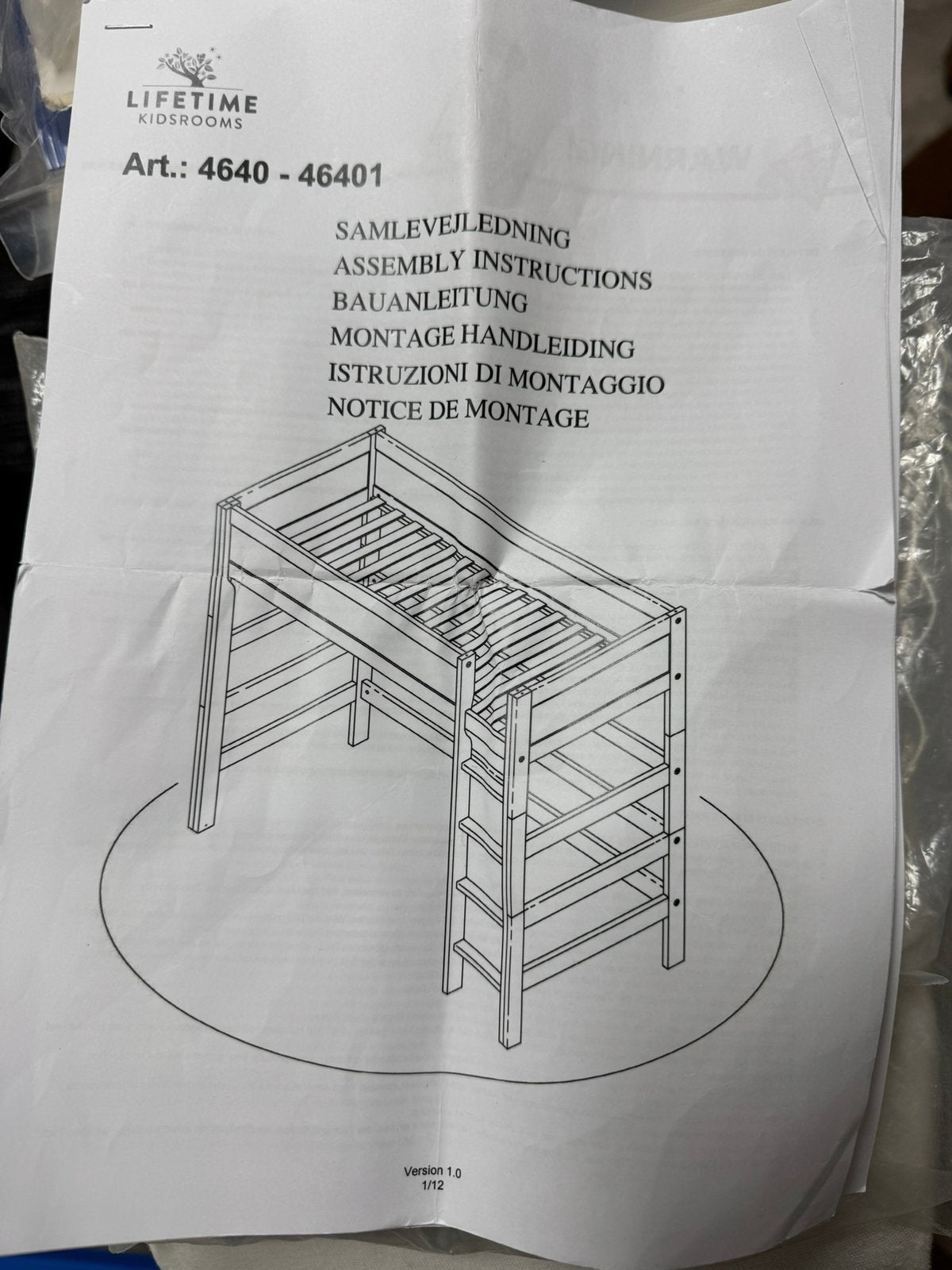 Lifetime Hoogslaper (loft bed), Ophalen, Eenpersoons, 160 tot 180 cm, Zo goed als nieuw