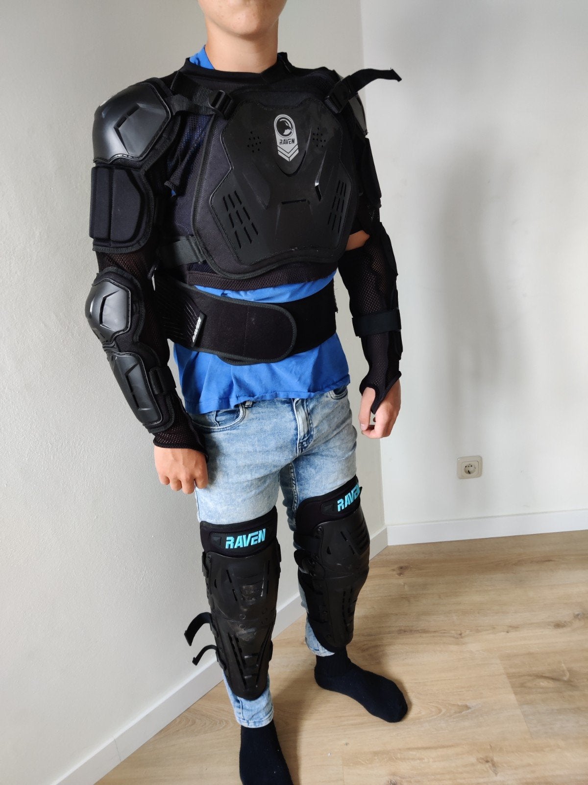 Motorcross Beschermingsset Raven (Body & Knie/Been) Maat S, Ophalen of Verzenden