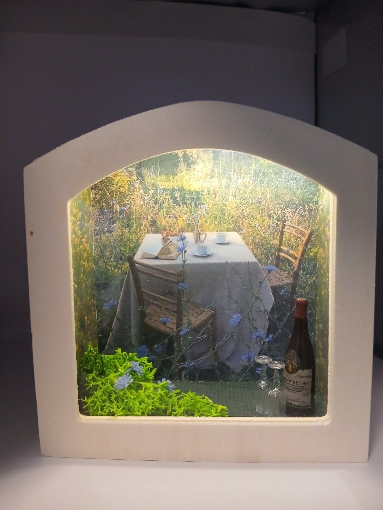 diorama kijkkast sfeerlicht miniatuur, Hout, Meerkleurig, Nieuw, Ophalen of Verzenden