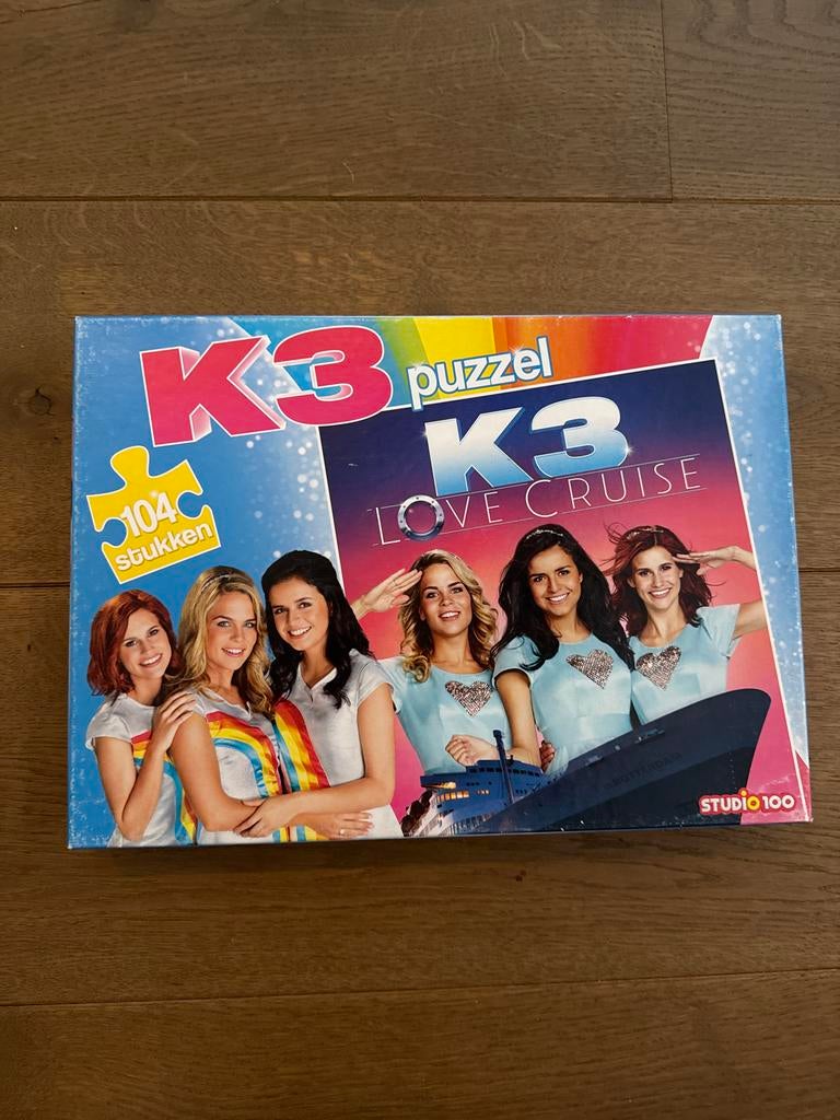 K3 Love Cruise puzzel - Compleet en in goede staat, Ophalen of Verzenden, Meer dan 50 stukjes, Zo goed als nieuw, 6 jaar of ouder