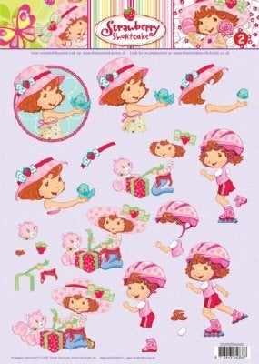 A4 Knipvellen Strawberry Shortcake STAPSTRAW02 t/m 22, Ophalen of Verzenden, Nieuw, Overige thema's, Knipvel