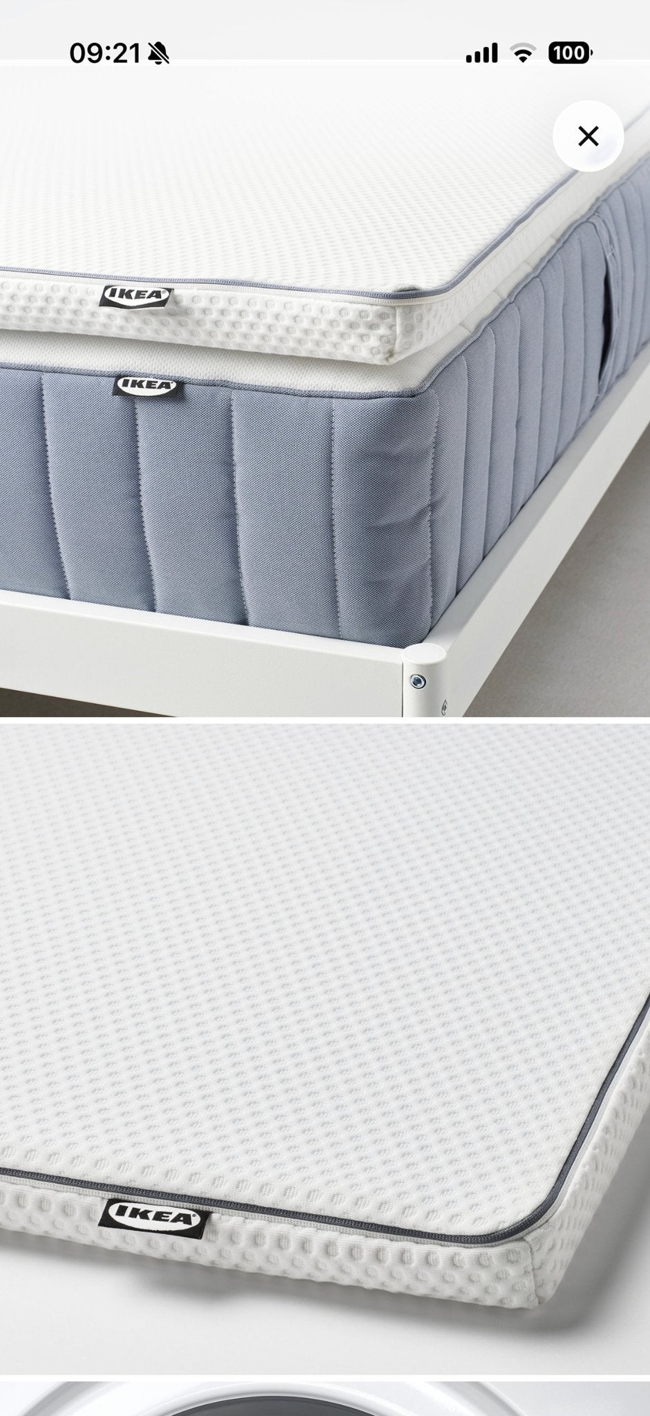 IKEA Mattress Pad Memory Foam - Zo goed als nieuw, Ophalen, Tweepersoons, Zo goed als nieuw, Matras