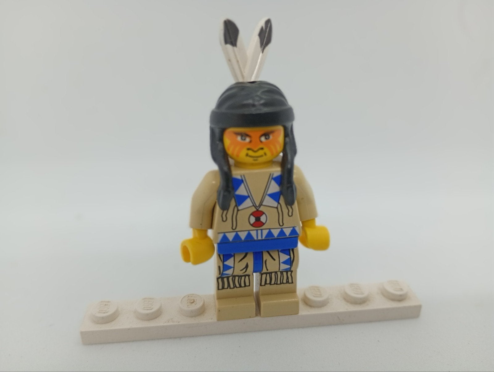 Lego Minifiguur WW026 Indiaan met veren hoofdtooi, Ophalen of Verzenden, Gebruikt