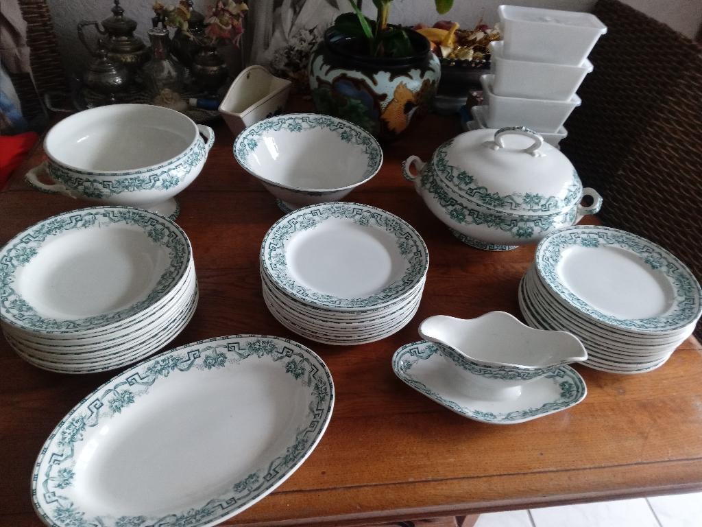 12 persoons eetservies ATHENES van Moulin des Loups, Antiek en Kunst, Ophalen